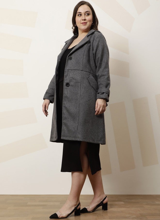 Athena معطف صوف رمادي للنساء - Image 3