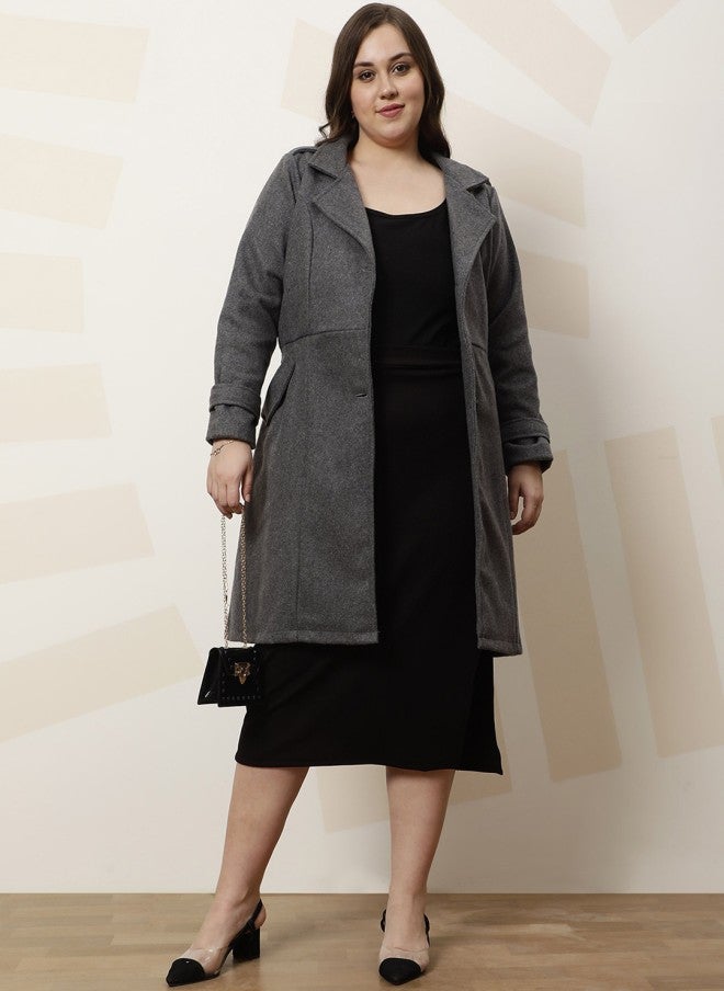 Athena معطف صوف رمادي للنساء - Image 5