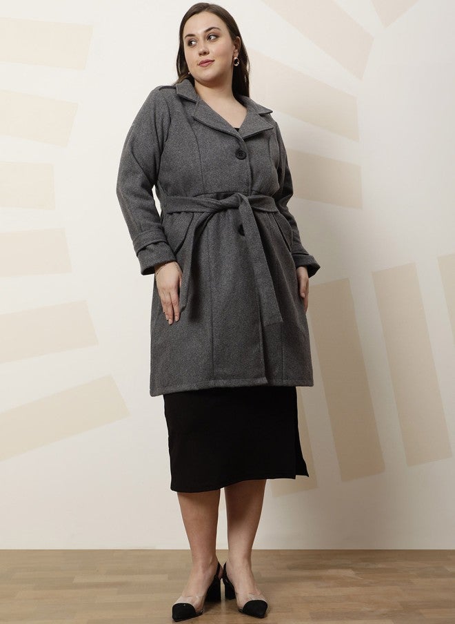 Athena معطف صوف رمادي للنساء - Image 1