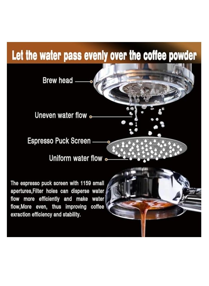 Liying 53mm Espresso Puck Screen - Food-grade 316 Stainless Steel Espresso Filter - 0.8mm Thickness - Reusable Espresso Screen Filter Mesh for Espresso Portafilter - Image 5