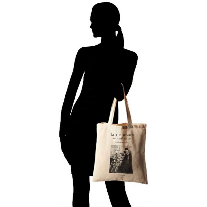 Universal Zone Little Women by Louisa M. Alcott tote bag. Handbag with Little Women book design. Book Bag. Library bag. Market bag - Image 5