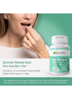 EZ Melts Dissolvable Melatonin, 5 mg, Sugar-Free, 2-Month Supply, Cool Mint-Flavored - pzsku/Z97092A27966C07FC4518Z/45/_/1739883088/3b7390a7-736e-42df-a5bf-f13dae4d852a