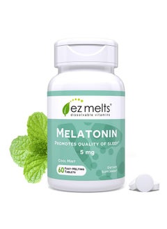 EZ Melts Dissolvable Melatonin, 5 mg, Sugar-Free, 2-Month Supply, Cool Mint-Flavored - pzsku/Z97092A27966C07FC4518Z/45/_/1739883090/78878d33-5e5e-4dd7-93af-185d3412ed99