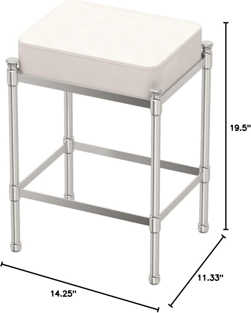 gatco Gatco 1357 Rectangle Vanity Stool 195 H Satin Nickel  - Image 5