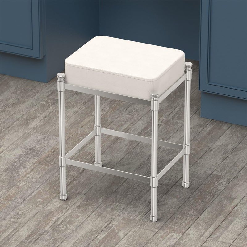 gatco Gatco 1357 Rectangle Vanity Stool 195 H Satin Nickel  - Image 2