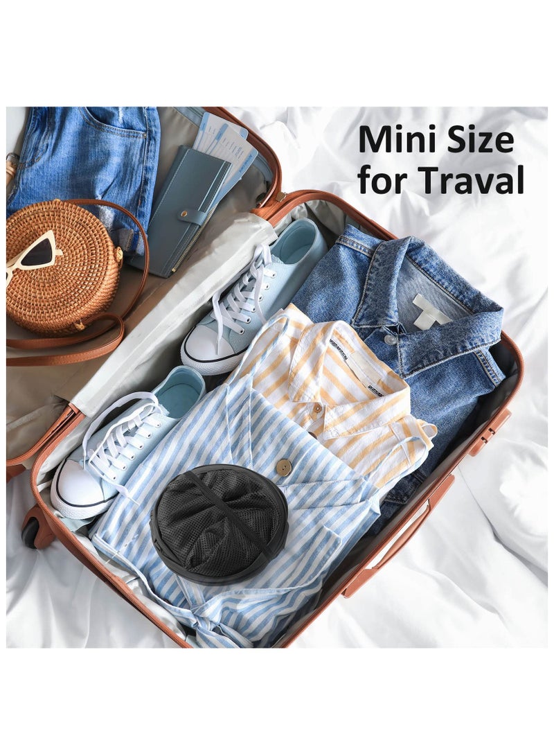 HaHaHai 3 Pack Home Laundry Basket, Foldable Storage Basket, Mesh Popup Laundry Basket, Collapsible Clothes Washing Laundry Hamper with Carry Handle, Black - Image 5