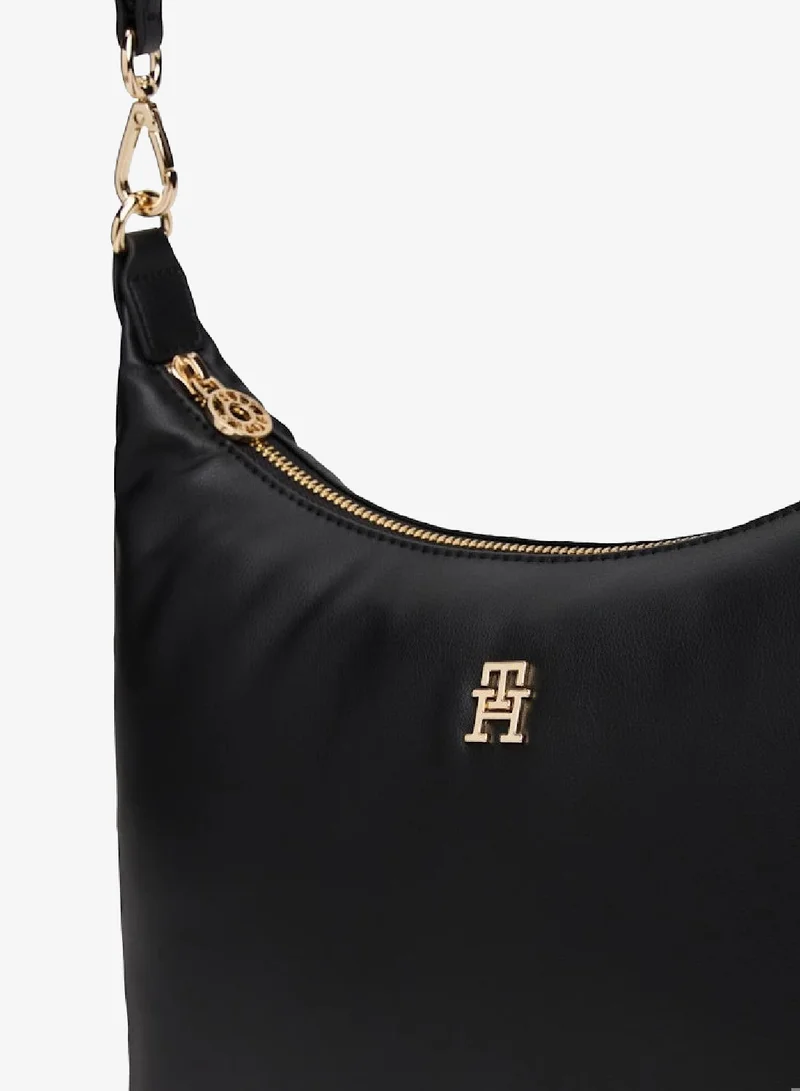 TOMMY HILFIGER Black Popette Soft Shoulder Bag for Women | Best Price UAE