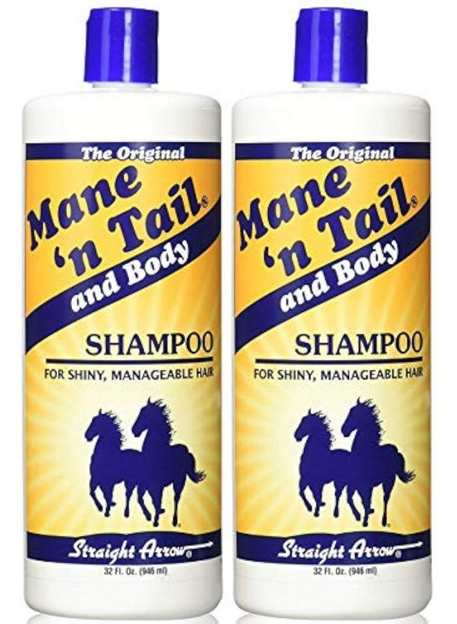 ماين ان تيل شامبو Mane N Tail للخيول، 32 أونصة سائلة (عبوة من قطعتين)
