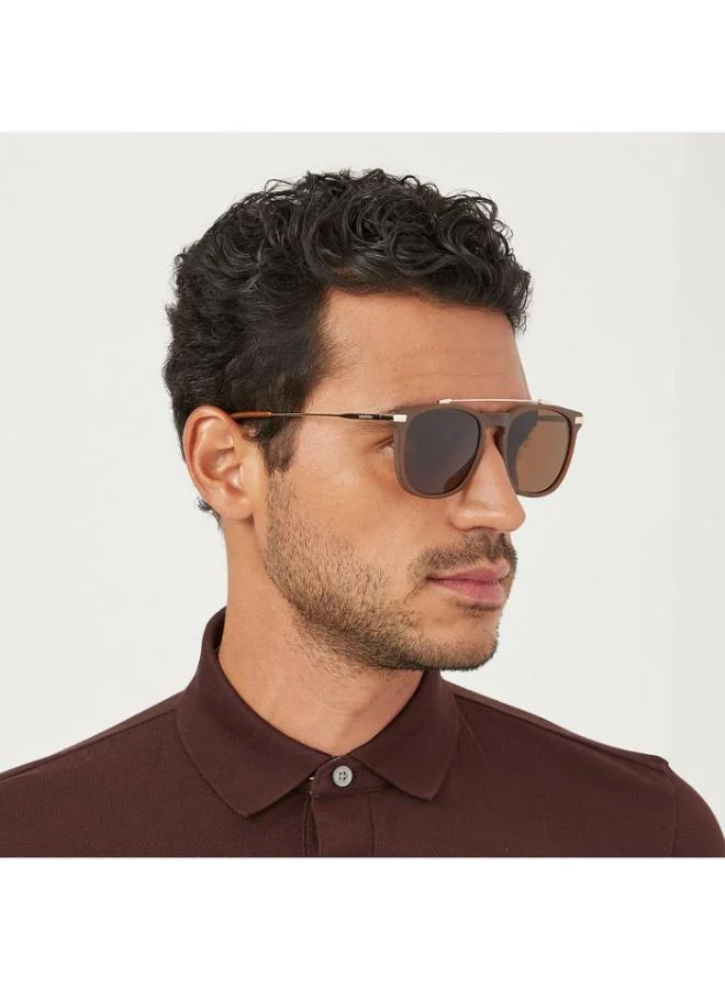 30Sundays CHALLENGER Men Brown Sunglasses - Frame Material: Metal + Acetate - Lens Color: Brown- Frame Color: Brown - Full Rim