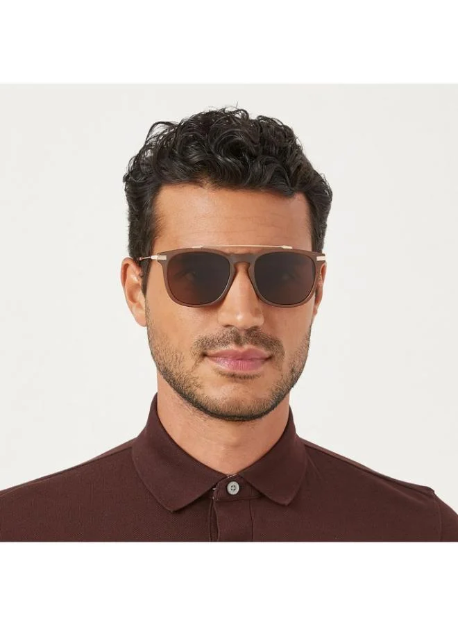 30Sundays CHALLENGER Men Brown Sunglasses - Frame Material: Metal + Acetate - Lens Color: Brown- Frame Color: Brown - Full Rim