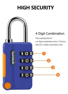 Generic 4 Digit Combination lock - Waterproof Combination Padlock 2 Piece - High Security  - Image 3