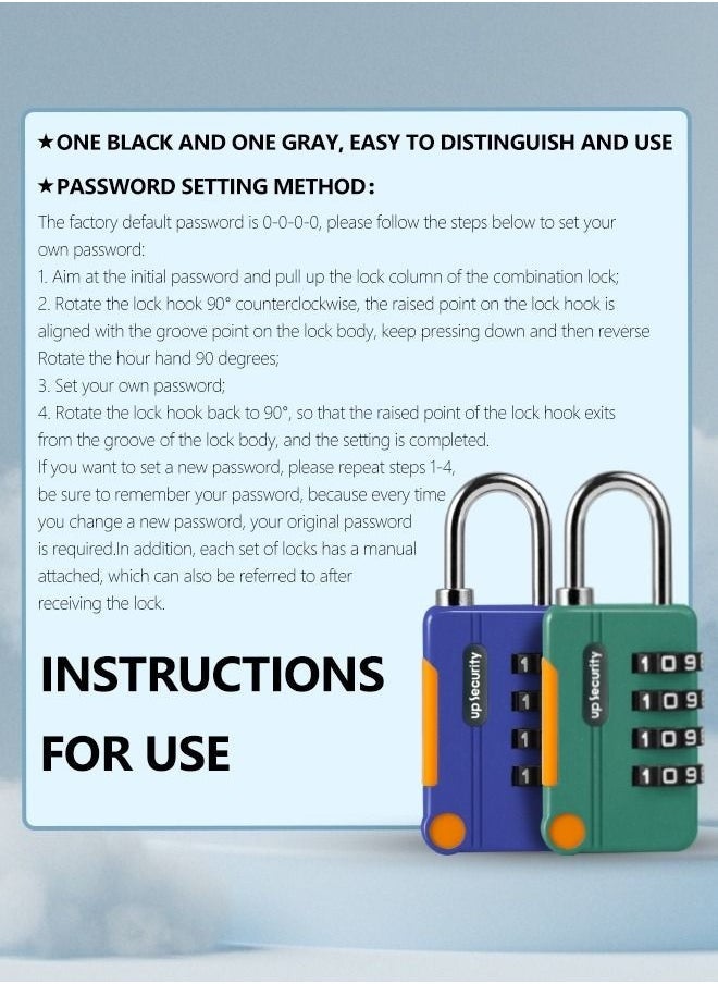 Generic - 4 Digit Combination lock - Waterproof Combination Padlock 2 Piece - High Security - Image 1
