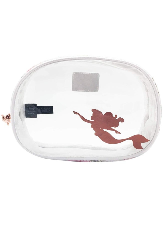 لاونج فلاي مجموعة حقائب مستحضرات التجميل Loungefly x Disney The Little Mermaid Ariel، 3 قطع (صغيرة، ذهبية وردية) - Image 2