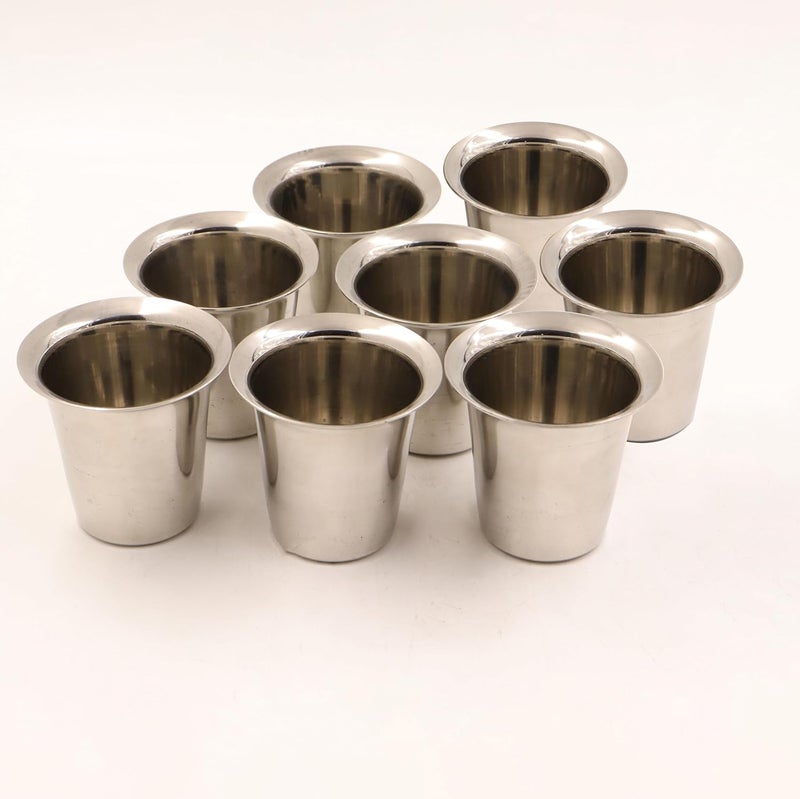 Spillbox Stainless Steel Tumblers Glass Drinkware Stainless Steel Tumbler Set hot or Cold for a Longer time Plain Tumbler Size 1 Pack of 8 - Image 1