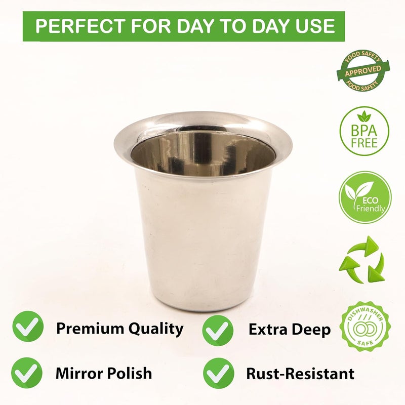 Spillbox Stainless Steel Tumblers Glass Drinkware Stainless Steel Tumbler Set hot or Cold for a Longer time Plain Tumbler Size 1 Pack of 8 - Image 5