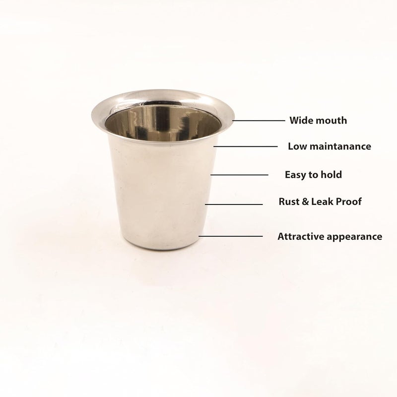 Spillbox Stainless Steel Tumblers Glass Drinkware Stainless Steel Tumbler Set hot or Cold for a Longer time Plain Tumbler Size 1 Pack of 8 - Image 4