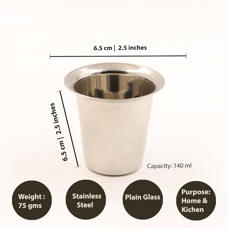 Spillbox Stainless Steel Tumblers Glass Drinkware Stainless Steel Tumbler Set hot or Cold for a Longer time Plain Tumbler Size 1 Pack of 8 - Image 3
