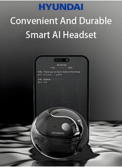 HYUNDAI Smart Real-Time AI Translation Bluetooth Headphones with Recording and Transcription Support