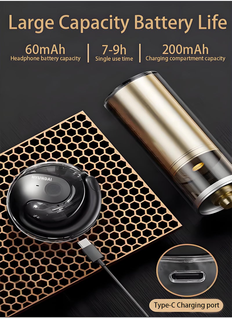 HYUNDAI - HYUNDAI Smart Real-Time AI Translation Bluetooth Headphones with Recording and Transcription Support - Image 1