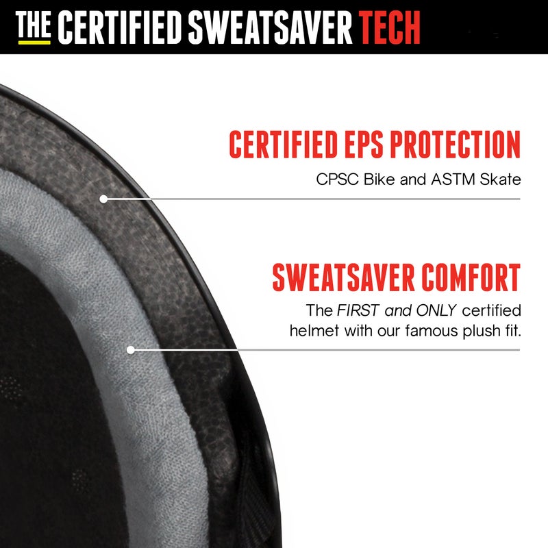 Triple Eight Certified Sweatsaver Helmet for Skateboarding, BMX, Roller Derby, Roller Skating, Inline Skating, Scooter and Bike - Image 2