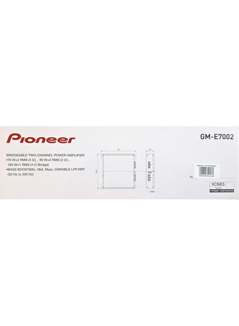 Pioneer 2 Channel Bridgeable Amplifier with Bass Boost - Image 3