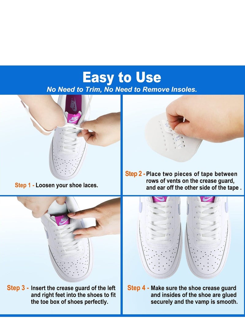 Generic - 3 Double Wrinkle Resistant Shoe Crease Protector Toe Box Reducer for Air Force 1 Sneaker Toe Shoe Crease Protector Sneaker Shield - Image 1