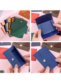 XiuWoo Mini Envelopes, 26 Pieces Gift Card Multi Color Envelope, with Heart Clasp, for Invitations, Postcard,Wedding, DIY Cards, Valentine's Day (13 Models)  - Image 3