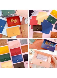 XiuWoo Mini Envelopes, 26 Pieces Gift Card Multi Color Envelope, with Heart Clasp, for Invitations, Postcard,Wedding, DIY Cards, Valentine's Day (13 Models)  - Image 4