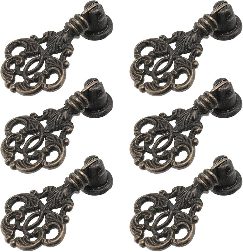 6Pcs Vintage Cabinet Handles Smooth Edge Furniture Pulls For Kitchen Cabinet 32mm Hole Center - Image 1