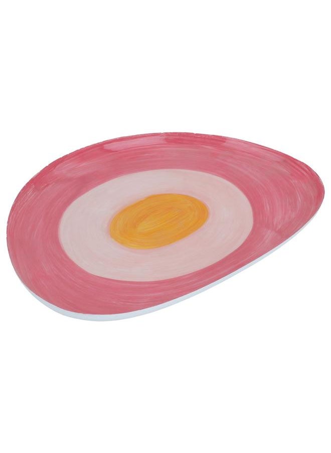 Alsaif Porcelain Dessert Serving Dish 22.5 X 31.5 X 1 Cm Pink  - Image 2