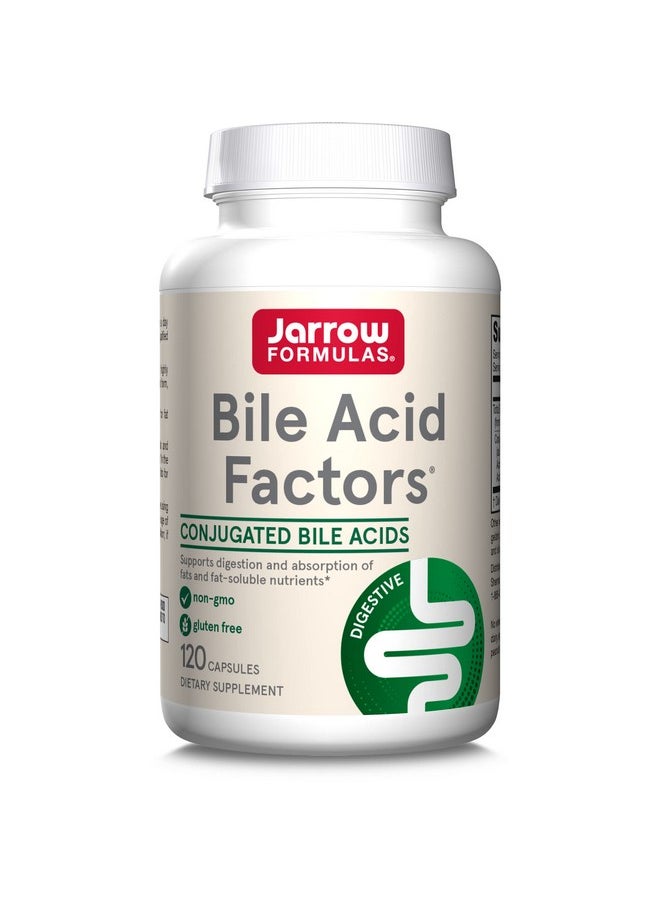 jarrow formulas Bile Acid Factors 1000 Mg Dietary Supplement 120 Capsules 30 Servings Conjugated Bile Acid Formulation Supports Digestion And Absorption Of Fats & Fat Soluble Nutrients  - Image 1