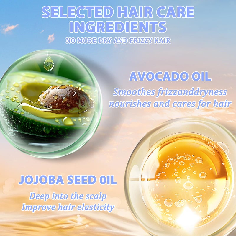Tgideas Hair Oil Spray - Leave-in Hair Conditioning Oil with Jojoba Oil and Shea Butter -Clear Hair Oil Spray - For Dry Hair, Curly Hair, Detangling, Styling and Moisturizing- for Women & Men - Image 3