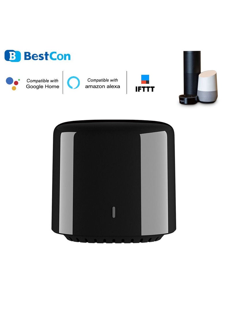 BroadLink BestCon RM4C Mini IR Black Bean Universal WIFI Remote Controller Infrared Receiver App Control Timer Compatible with Alexa Voice Control