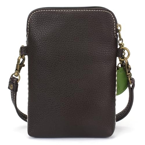 CHALA Wilderness Animal Collection Cell Phone Crossbody Purse-Women PU Leather/Canvas Multicolor Handbag with Adjustable Strap - Red Panda - gray stripe - Image 3