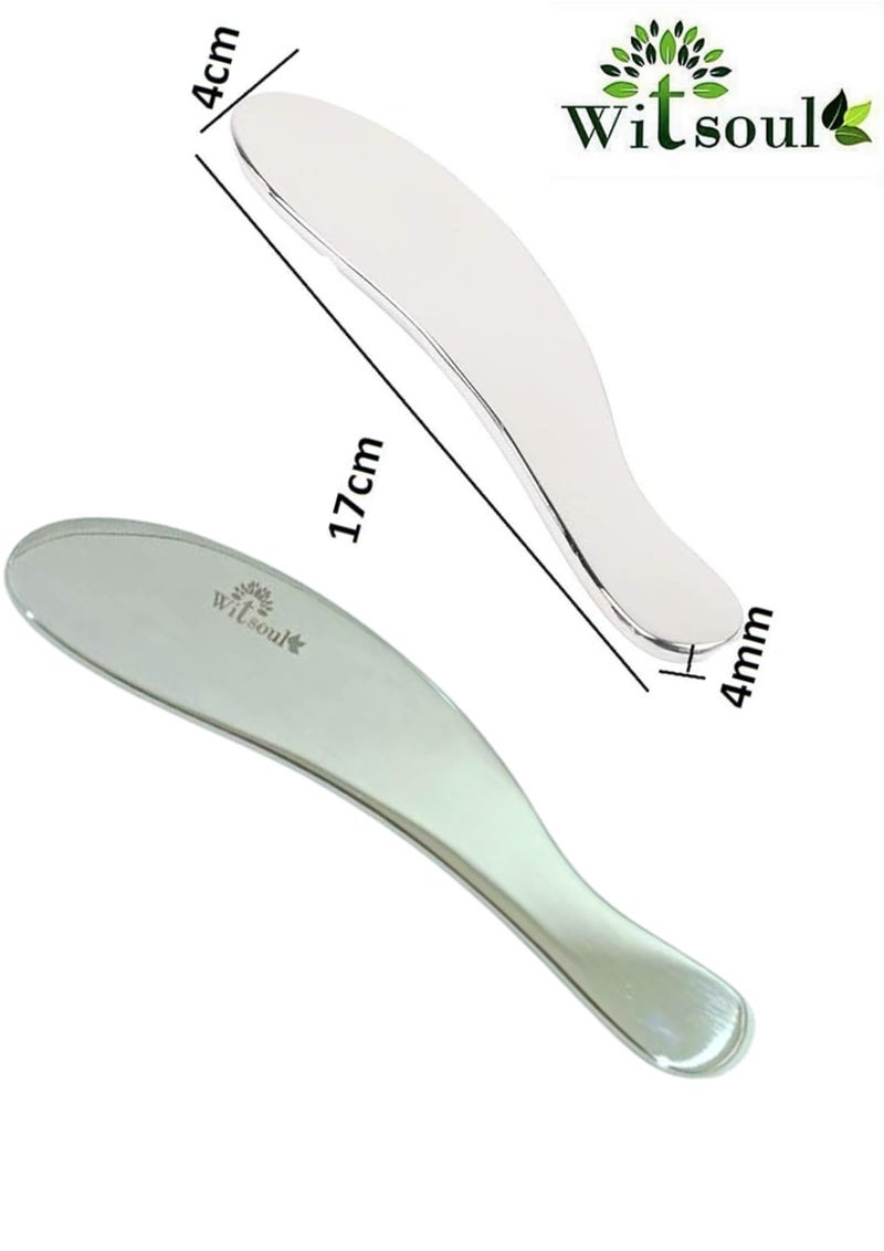 WITSOUL Gua Sha, Gua Sha Facial Tools, Stainless Steel Guasha Tool for Facial and Body SPA Accupressure Treatment Scraping Face Massage Tool (Punch Set of 3) - Image 5