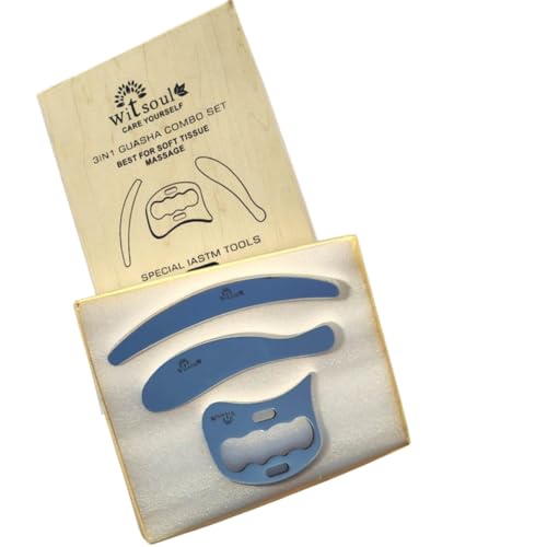 WITSOUL Gua Sha, Gua Sha Facial Tools, Stainless Steel Guasha Tool for Facial and Body SPA Accupressure Treatment Scraping Face Massage Tool (Punch Set of 3) - Image 2