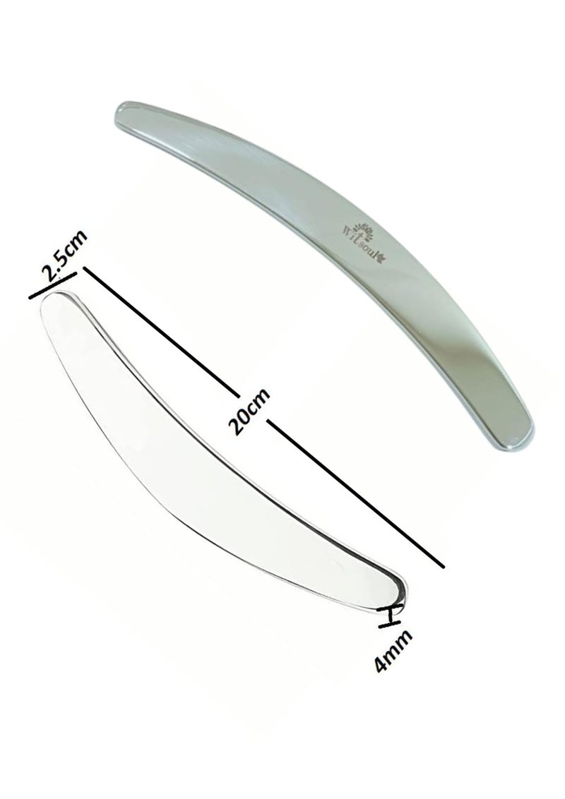 WITSOUL Gua Sha, Gua Sha Facial Tools, Stainless Steel Guasha Tool for Facial and Body SPA Accupressure Treatment Scraping Face Massage Tool (Punch Set of 3) - Image 4