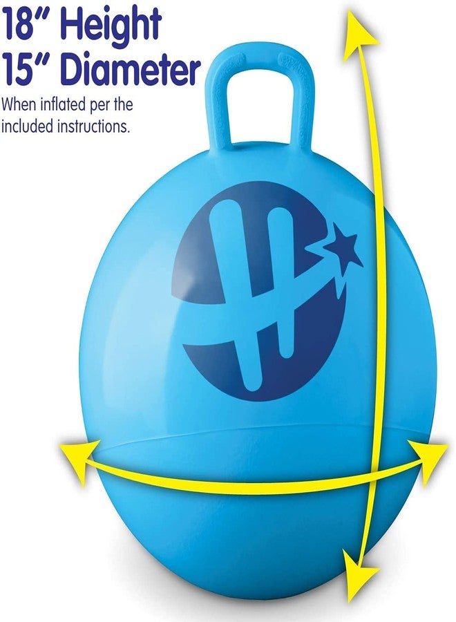 Sisliya Bouncing Space Hopper Ball Hop Hopping Ball Inflatable Bouncer Hoppity Hop Jumping Ball Children Yoga Outdoor Game Gymnastic Hopper Jump N Bounce Retro Ball Handle Ride-on Toy Bouncy for Kids - Image 4