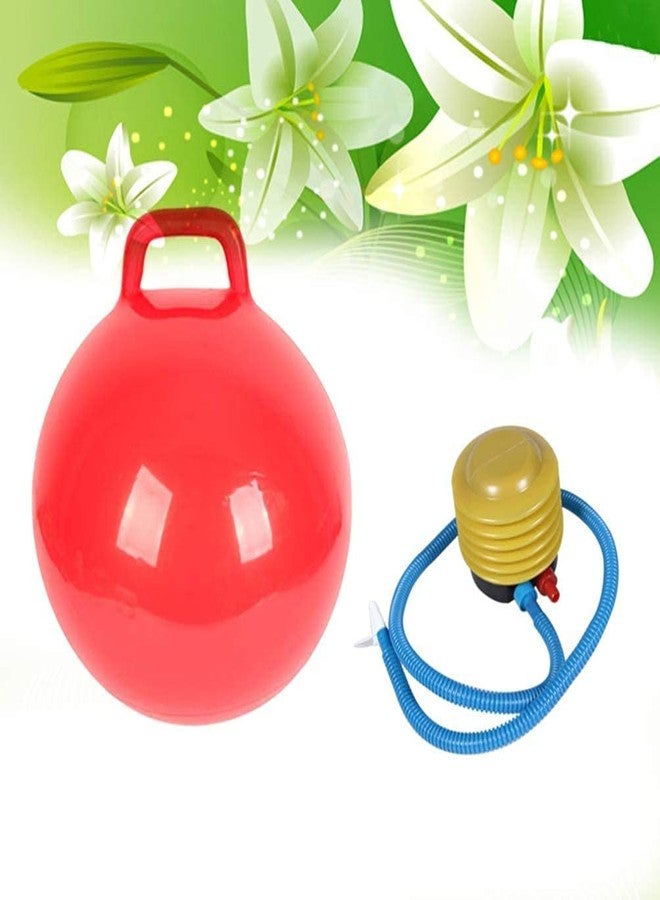 Sisliya Bouncing Space Hopper Ball Hop Hopping Ball Inflatable Bouncer Hoppity Hop Jumping Ball Children Yoga Outdoor Game Gymnastic Hopper Jump N Bounce Retro Ball Handle Ride-on Toy Bouncy for Kids - Image 5