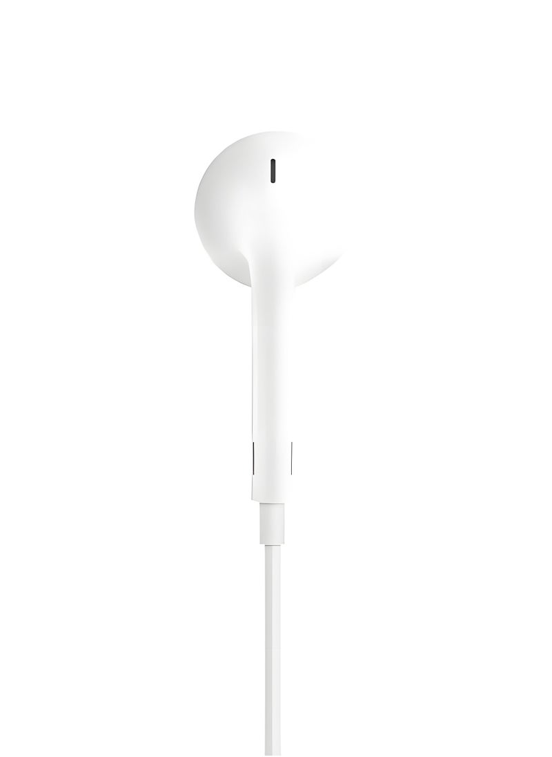 High-quality wired headphones with USB C interface, wired headphones with microphone and volume control function, ear-type headphones suitable for iPhone 15 Pro Max, iPad Pro/Air, Samsung/All Android phones with USB C interface (white model)