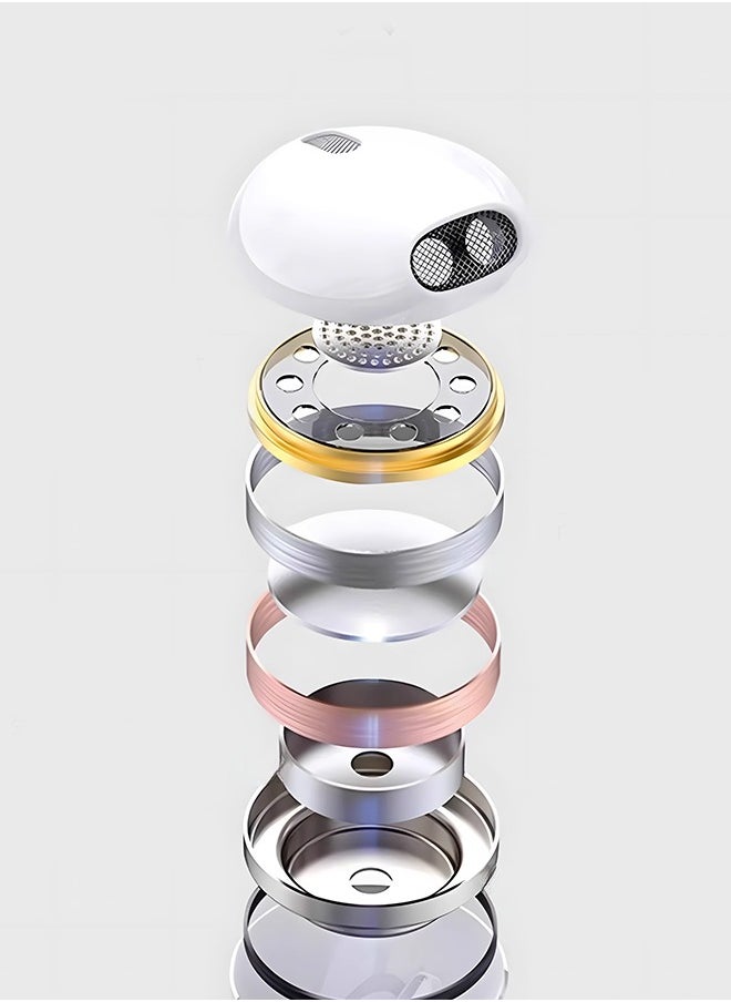 High-quality wired headphones with USB C interface, wired headphones with microphone and volume control function, ear-type headphones suitable for iPhone 15 Pro Max, iPad Pro/Air, Samsung/All Android phones with USB C interface (white model)