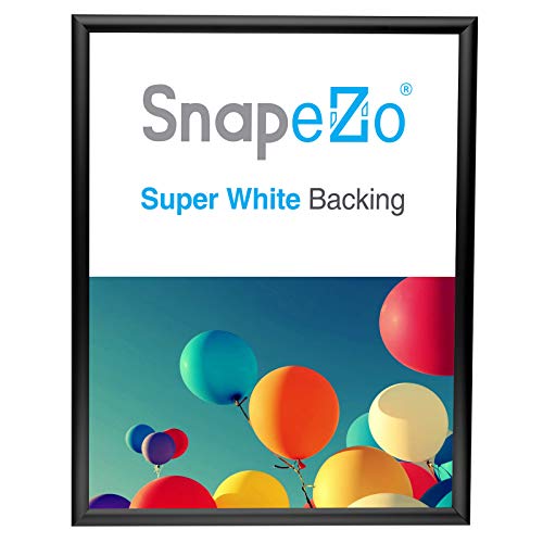 SnapeZo Poster Frame 18x24 Inches, Black 1 Inch Aluminum Profile, Front-Loading Snap Frame, Wall Mounting, Sleek Series - Image 2