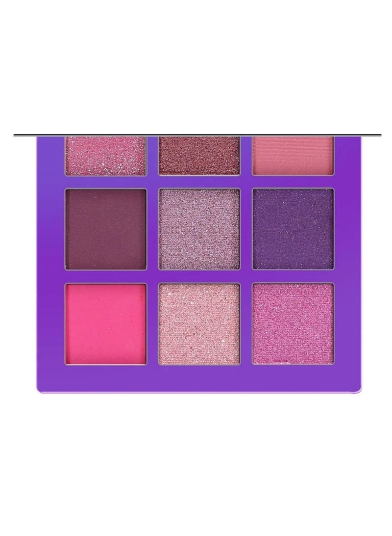 Huitich 9 Shades of Eye Shadow Palette with Mirror Purple - Image 4