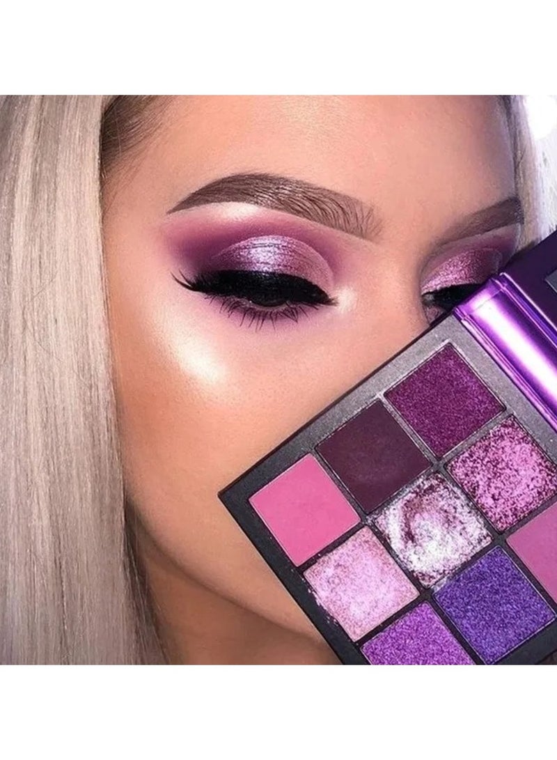 Huitich 9 Shades of Eye Shadow Palette with Mirror Purple - Image 5