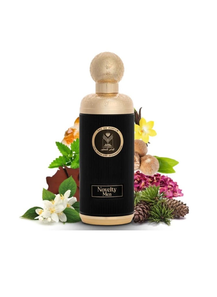 AL MAS - Novelty Man perfume with a blend of vanilla musk and dried fruits makes it the perfume you trust for all your formal and friendly occasions - Image 1