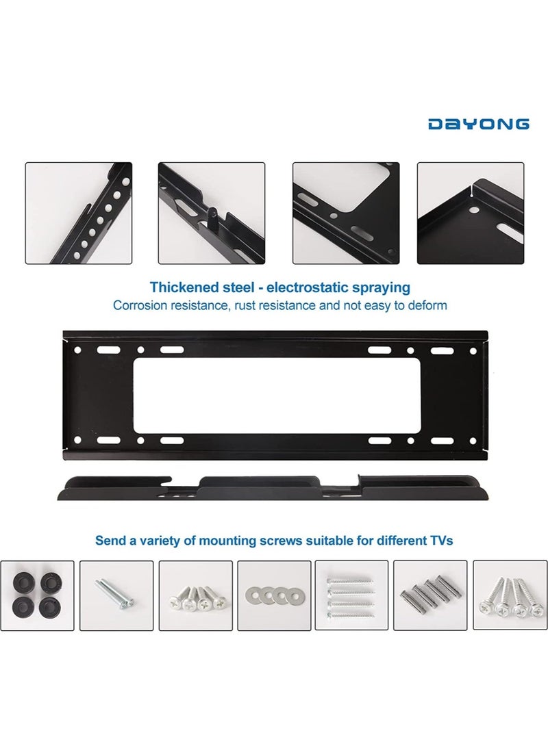 ELTRAZONE Fixed TV Wall Mount,TV Stand/Television Stands for Most 40-85 inch TVs,TV Mounting Bracket VESA 600X400mm Up to 50kg,Fits LED LCD OLED Flat Curved Screen TVs - Image 4