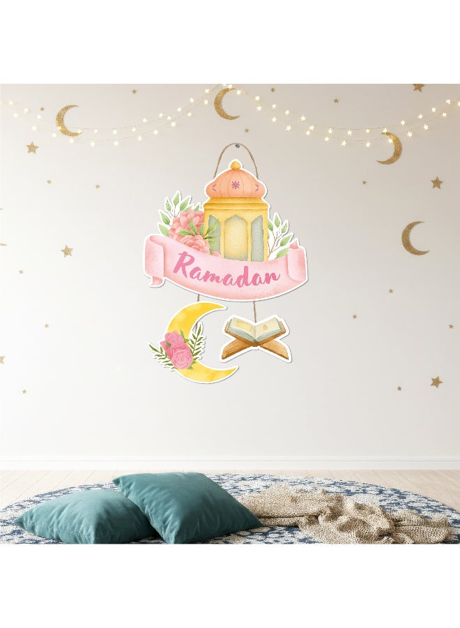 لوحة رمضان خشبية بسُمك 6 ملم مطبوعة بجودة عالية، تصميم فني أنيق يزين حائط منزلك ويمنحه أجواء رمضانية دافئة ومميزة - Image 3