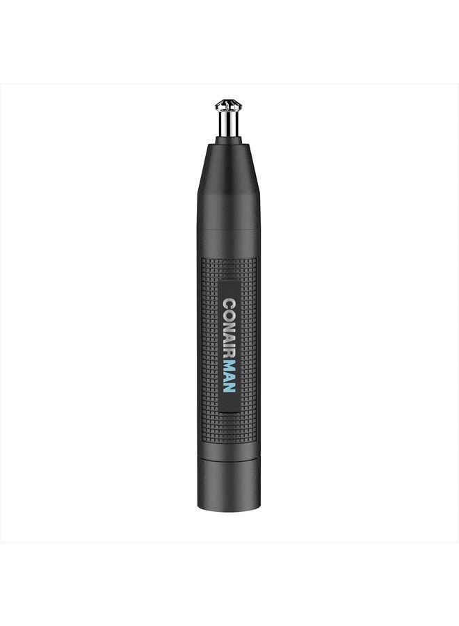 CONAIR Man Ear and Nose Hair Trimmer for Men, Cordless Lithium-Powered Trimmer, Patent 360 Bevel Blade for No Pull, No Snag Trimming Experience, Black - Image 1