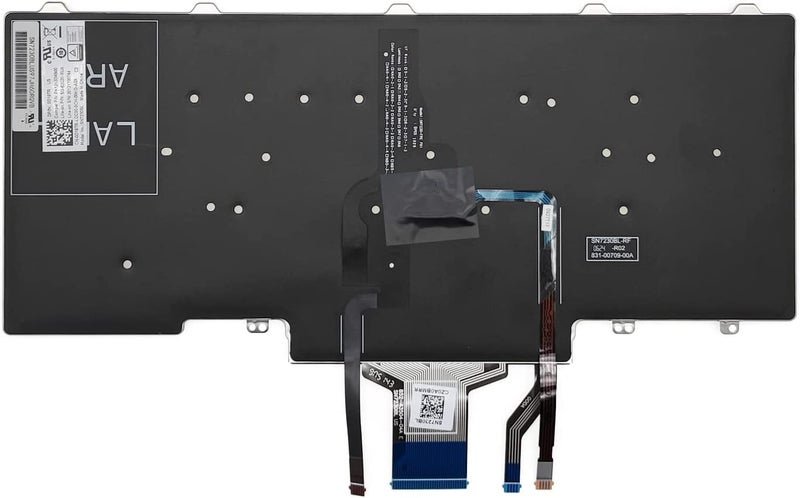 Wefly لوحة مفاتيح لابتوب متوافقة مع ديل لاتيتيود E5450 5450 E5470 5470 5480 5488 5490 5491 5495 E7450 E7470 7480 7500 0KFHY6 بإضاءة خلفية تخطيط أمريكي - Image 2