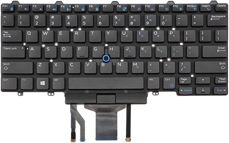 Wefly لوحة مفاتيح لابتوب متوافقة مع ديل لاتيتيود E5450 5450 E5470 5470 5480 5488 5490 5491 5495 E7450 E7470 7480 7500 0KFHY6 بإضاءة خلفية تخطيط أمريكي - Image 4